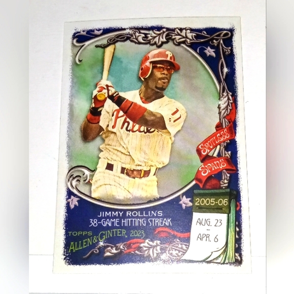 Jimmy Rollins Spotless Spans Topps Allen & Ginter 2023 #SS-19 - Picture 1 of 2